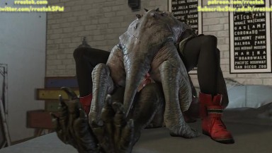 Tifa Lockhart fucked by two rat monsters